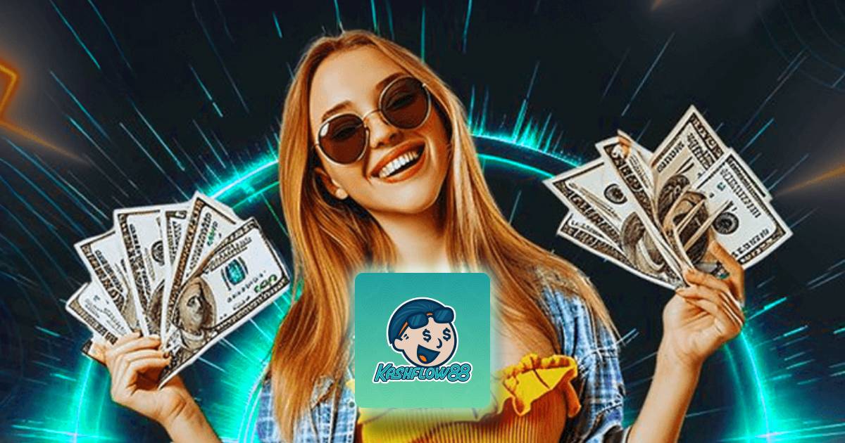 Hero banner showing Kashflow88 GCash game platform and featured mobile games